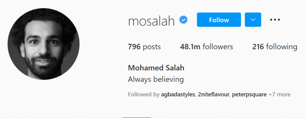 most followed football players on instagram