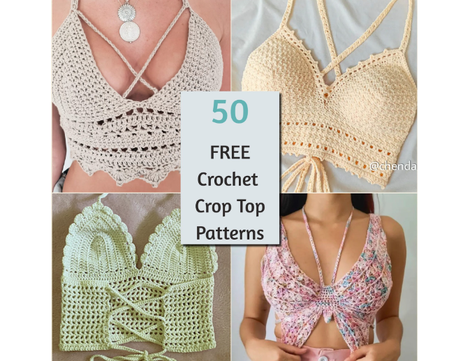 modern crochet crop tops