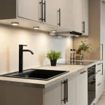 Metal Sink in Modern Kitchen